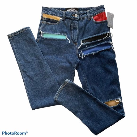 🔥🎉 HOST PICK 🎉🔥 Jeremy Scott Multicolor Patchwork Jeans - Picture 8 of 10